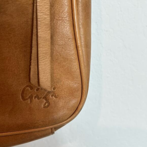 GIGI LIGHT BROWN GEUNINE LEATHER WOMEN BAG WITH CARD COMPARTMENT - Picture 6 of 8